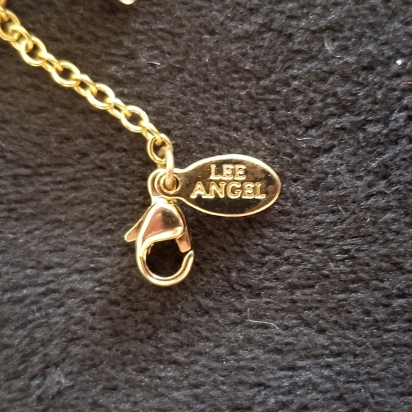 Lee Angel Set of Gold Tone Necklace & Earrings - Picture 8 of 8